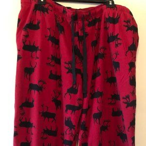 CROFT & BARRELL STAG FLEECE SLEEP/LOUNGE PANT XL
